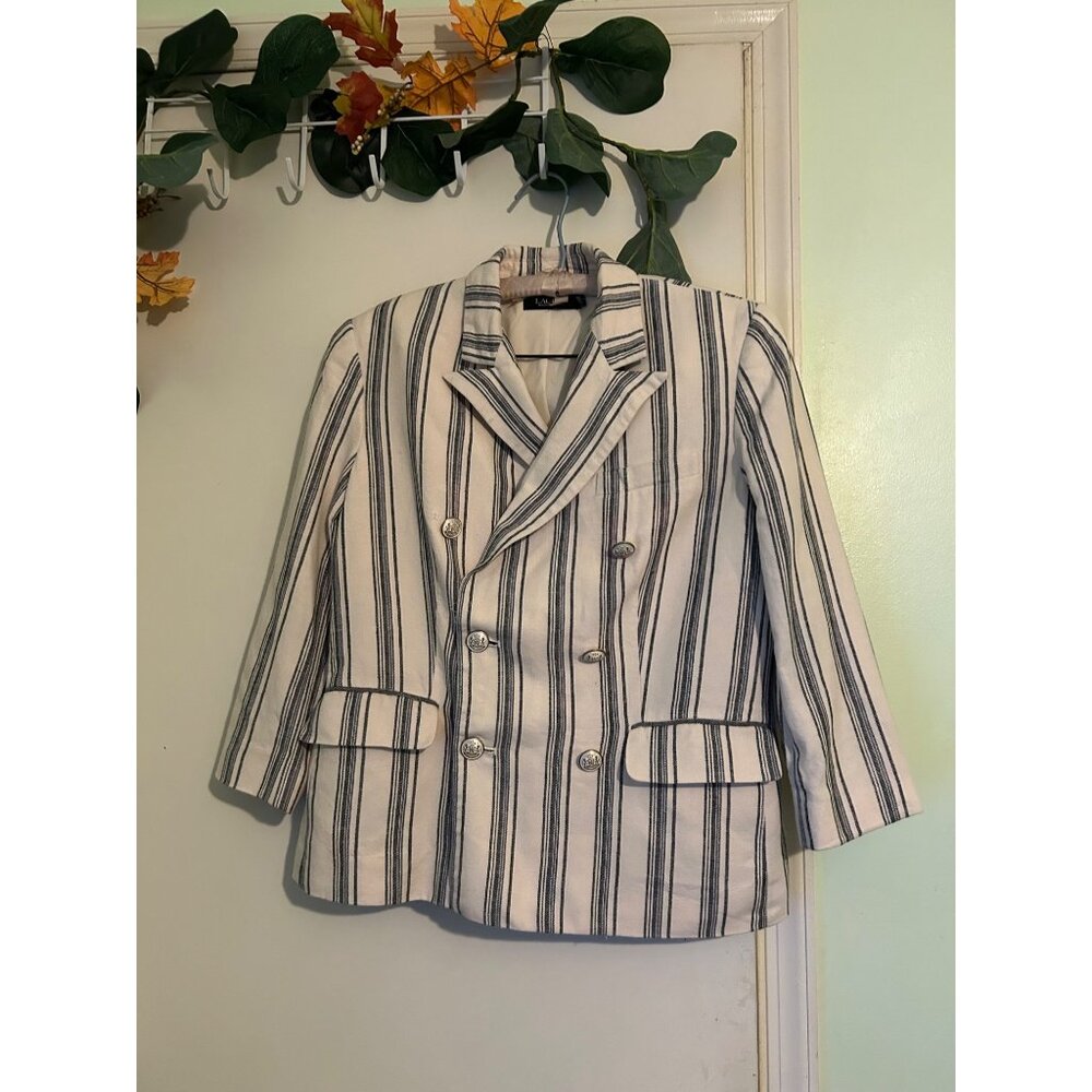 Lauren Ralph Lauren Striped Blazer - White and Black